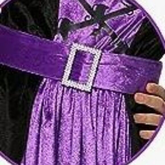 Purple and Black Halloween Witch costume for Girls size large - Picture 5 of 5